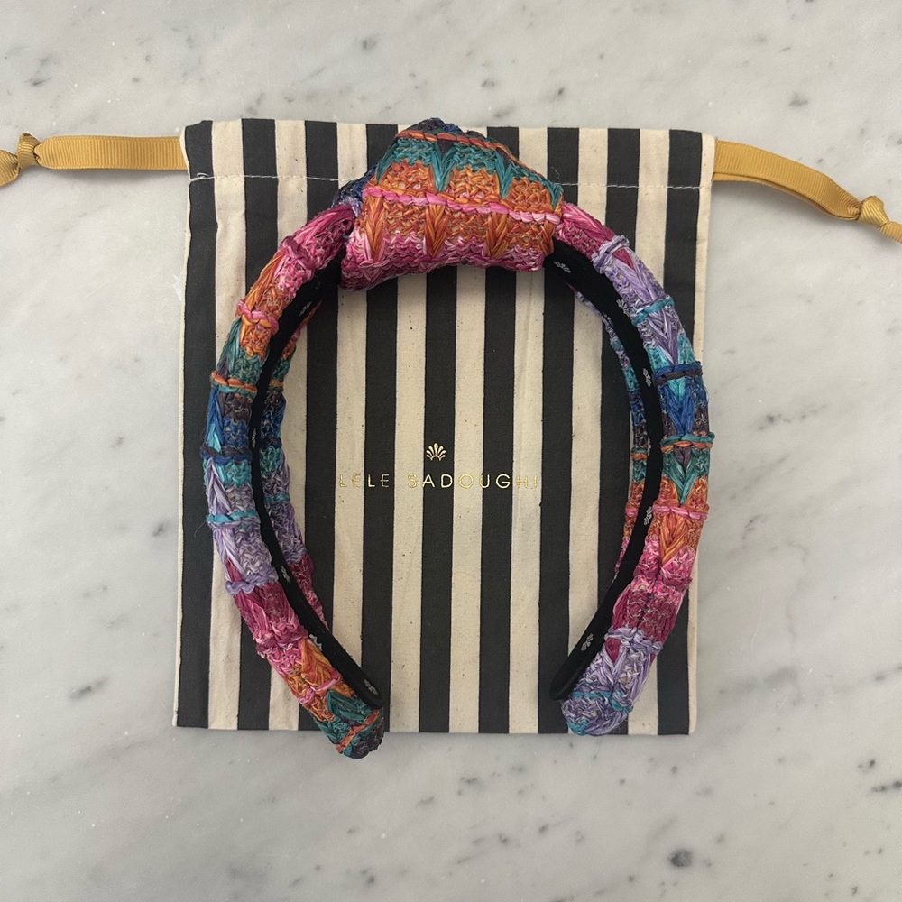 Lele Sadoughi Multicolor Woven Headband